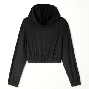 LE ORE Como cropped jersey hoodie